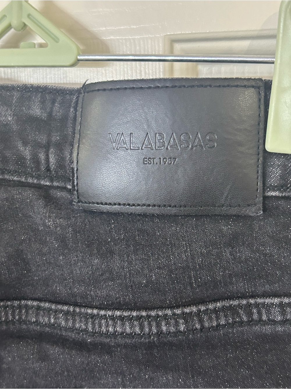 Valabasas Jeans Mens 29x36 Black Gray Distressed Stacked Patchwork - Picture 5 of 9